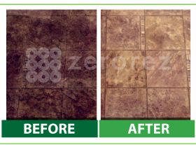 Very Dirty Tile Cleaning Before and After